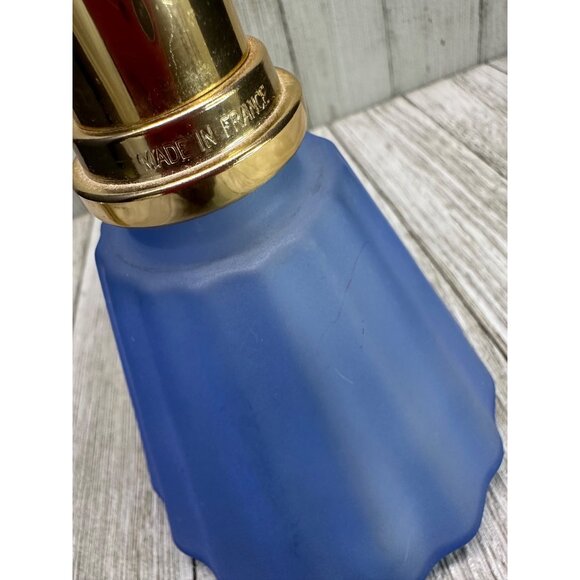Vtg Lampe Berger Paris Catalytic Oil Fragrance Lamp Frosted Glass Blue 5.25" T - Picture 8 of 13